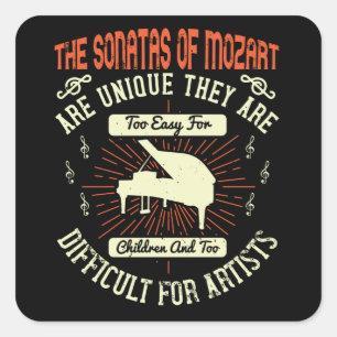 Piano - de Sonatas van Mozart Vierkante Sticker
