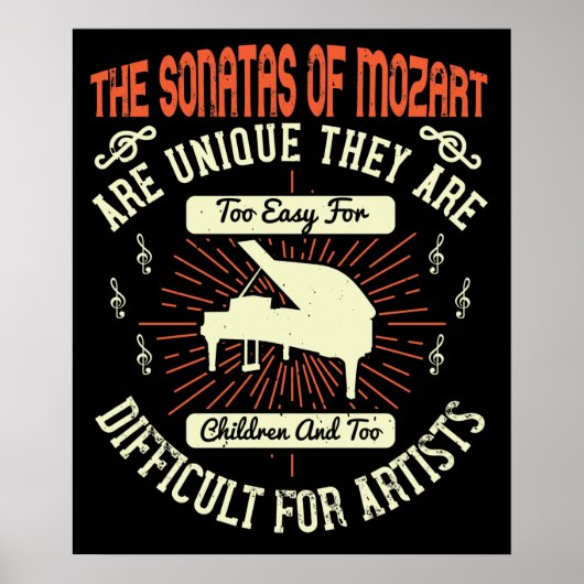Piano - De Sonates Van Mozart Poster (Voorkant)
