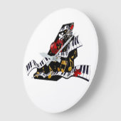 Piano Design Muziek Decor Muurklok Juleez Grote Klok (Hoek)