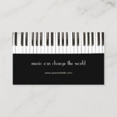Piano Docent Muziek Lessen Zwart Visitekaartje (Achterkant)