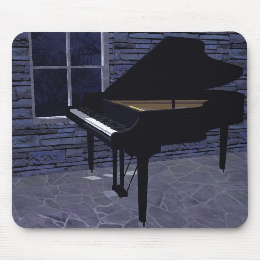 Piano door het raam: Custom Mousepad Muismat (Voorkant)