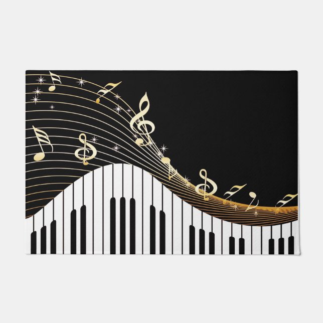 Piano Doormat, Piano Lover Gift, Music Love Rugs Deurmat (Voorkant)