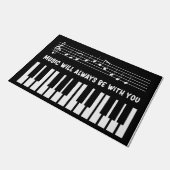 " Piano Doormat, Piano Lover Gift, Music Mat (Schuin)
