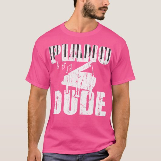 Piano Dude Shirt Music Player Musical Jazz Musicia (Voorkant)