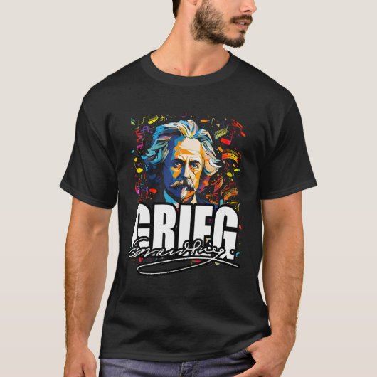 Piano Edvard Grieg T-shirt (Voorkant)
