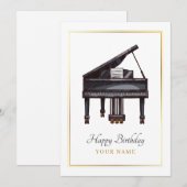 Piano elegant feestdagenkaart (Voorkant / Achterkant)