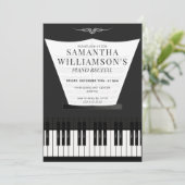 Piano Elegant Piano Recital & Program Kaart (Staand voorkant)