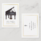 Piano elegant visitekaartje (Voorkant / Achterkant)