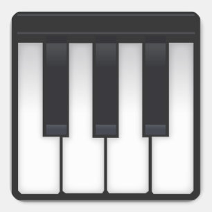 Piano Emoji Vierkante Sticker