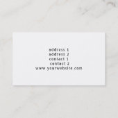 Piano en blauw marmer visitekaartje (Achterkant)