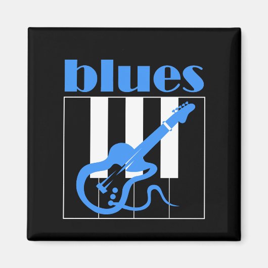 Piano en gitaar blues magneet (Voorkant)