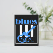 Piano- en gitaarblues briefkaart (Staand voorkant)