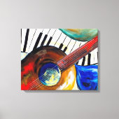 Piano en Guitar Canvas Afdruk (Voorkant)