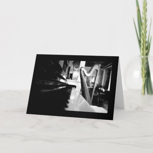 Piano en Harp [Wenskaart] Kaart (Voorkant)