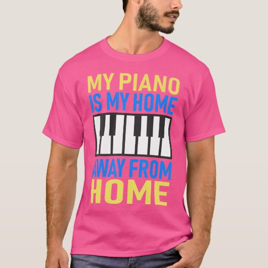Piano en keyboards spelen t-shirt (Voorkant)