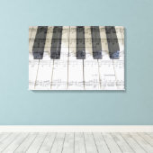 Piano- en Moonlight Sonata - 3de verplaatsing Canvas Afdruk (Insitu (Houten vloer))