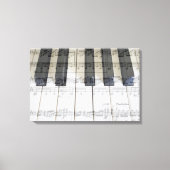Piano- en Moonlight Sonata - 3de verplaatsing Canvas Afdruk (Voorkant)