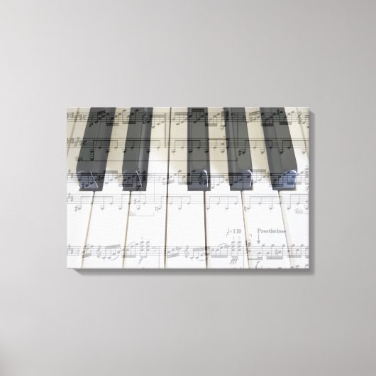 Piano- en Moonlight Sonata - 3de verplaatsing Canvas Afdruk (Voorkant)
