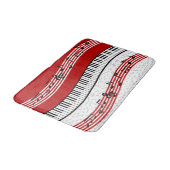 Piano en muziek scoren rood badmat (Gekanteld)