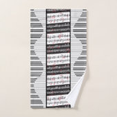 Piano- en muziekscore 2 bad handdoek (Handdoek)