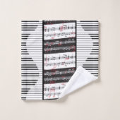 Piano- en muziekscore 2 bad handdoek (Wasdoekje)