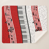 Piano- en muziekscore: rode sherpa-deken sherpa deken (Voorkant (horizontaal))