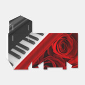 Piano en Rozen Bedankdoosjes (Uitgevouwen)