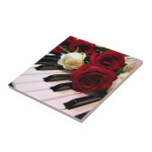 Piano- en Rozen keramische tegels Tegeltje (Zijkant)