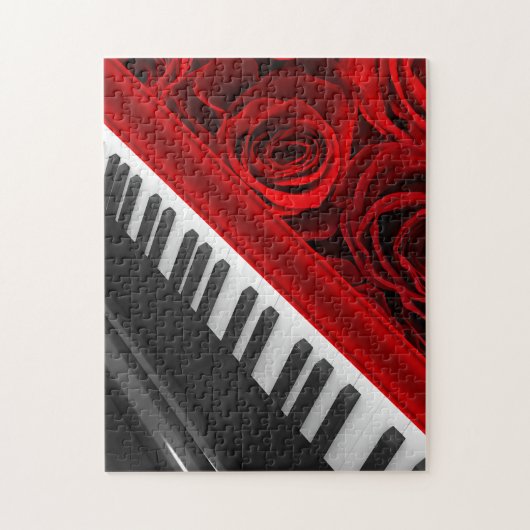 Piano en Rozen Legpuzzel (Verticaal)