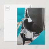 Piano en stoel collage briefkaart (Voorkant / Achterkant)
