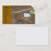 Piano en stoel, visitekaartje (Voorkant / Achterkant)