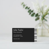 Piano- en toetsenbordmuziekleraar visitekaartje (Staand voorkant)