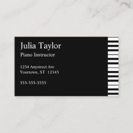 Piano- en toetsenbordmuziekleraar visitekaartje