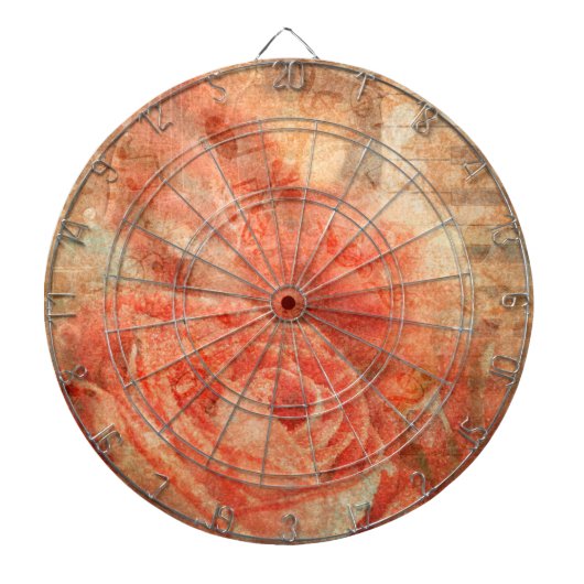 Piano en violine met muzieknoten en roos dartbord (Voorkant)