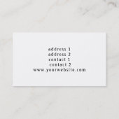 Piano en waterverf bloemen grens visitekaartje (Achterkant)