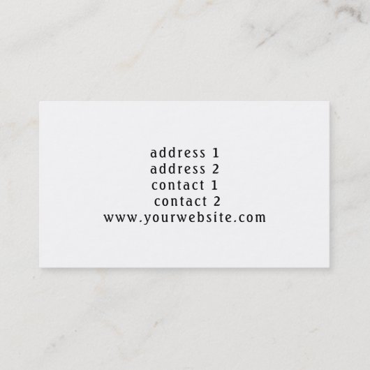 Piano en waterverf bloemen grens visitekaartje (Achterkant)