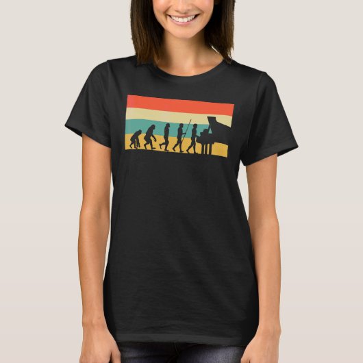 Piano Evolution Grand Piano Pianist Player K T-shirt (Voorkant)