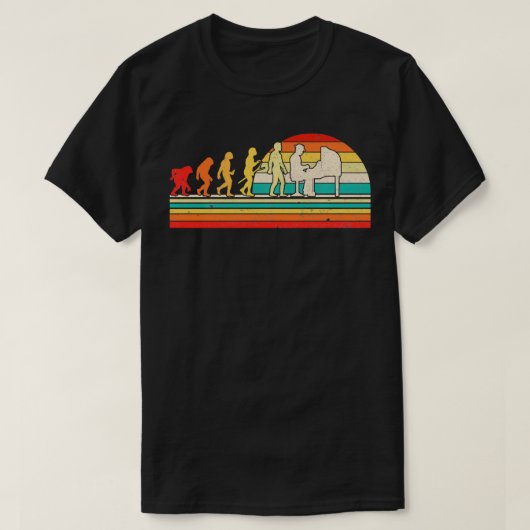 Piano Evolution Piano Keyboard Pia T-shirt (Design voorkant)