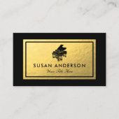 Piano - Faux Gold Foil Visitekaartje (Voorkant)