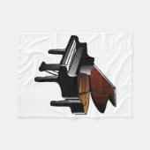 Piano Fleece Deken (Voorkant (Horizontaal))