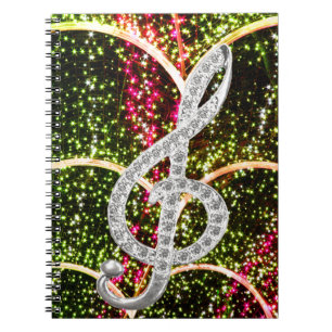 Piano Gclef-symbool Notitieboek