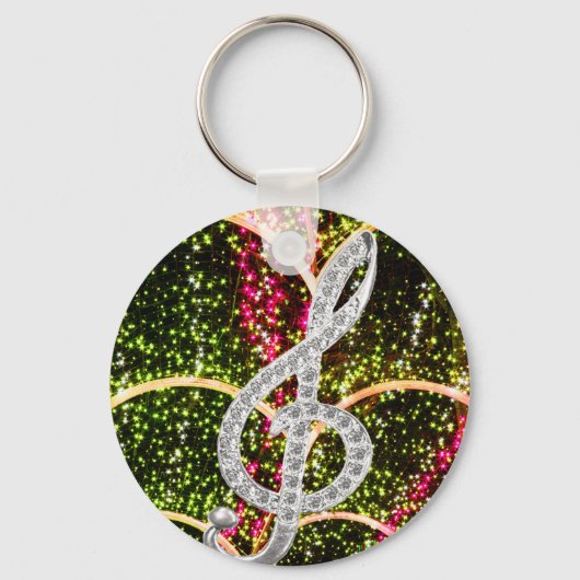 Piano Gclef-symbool Sleutelhanger (Voorkant)