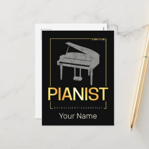 Piano Geboren als pianist Muzikant  Design Feestdagenkaart