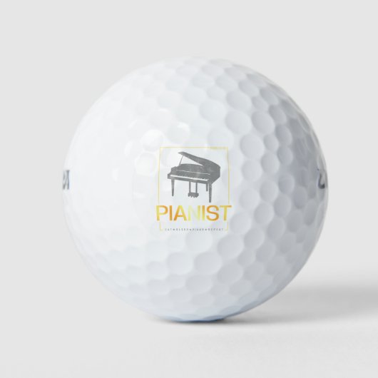 Piano Geboren als pianist Muzikant  Design Golfballen (Voorkant)