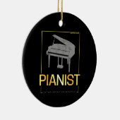 Piano Geboren als pianist Muzikant  Design Keramisch Ornament (Rechts)