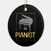 Piano Geboren als pianist Muzikant  Design Keramisch Ornament (Links)