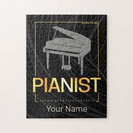 Piano Geboren als pianist Muzikant  Design Legpuzzel (Verticaal)