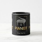 Piano Geboren als pianist Muzikant Design Mok (Midden)