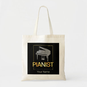 Piano Geboren als pianist Muzikant  Design Tote Bag