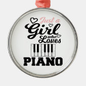 Piano Girl Metalen Ornament (Voorkant)